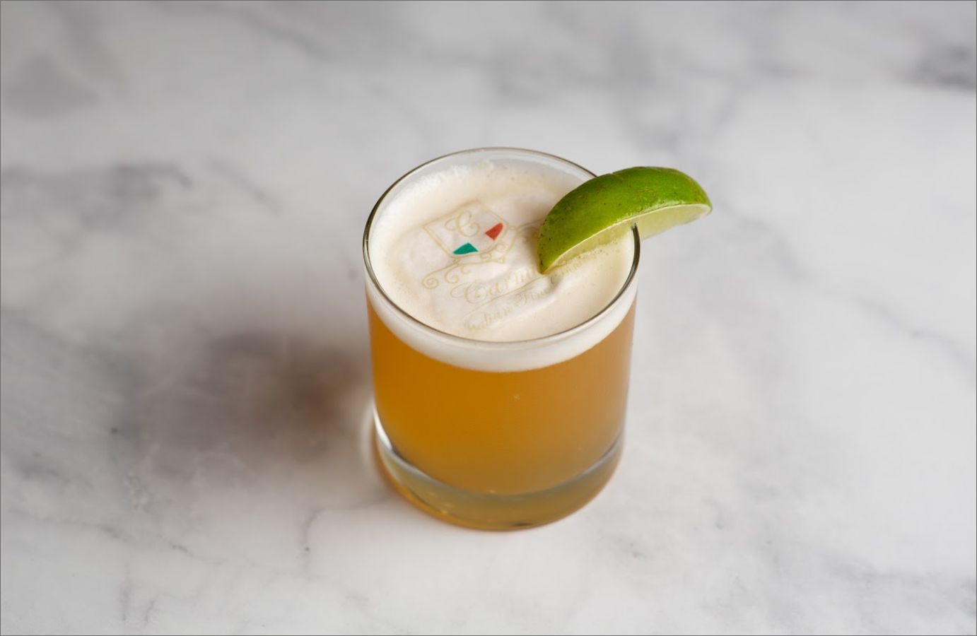 Whiskey Sour cocktail side view