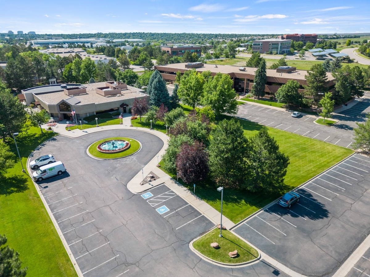 aerial view of the exterior of the restaurant