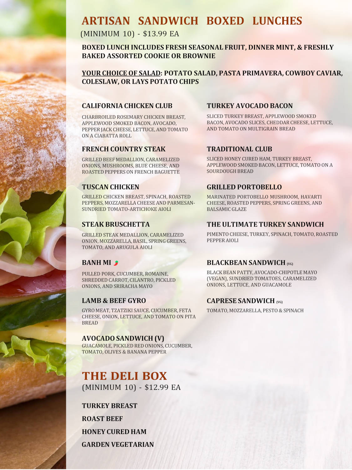 Corporate Catering Menu 3