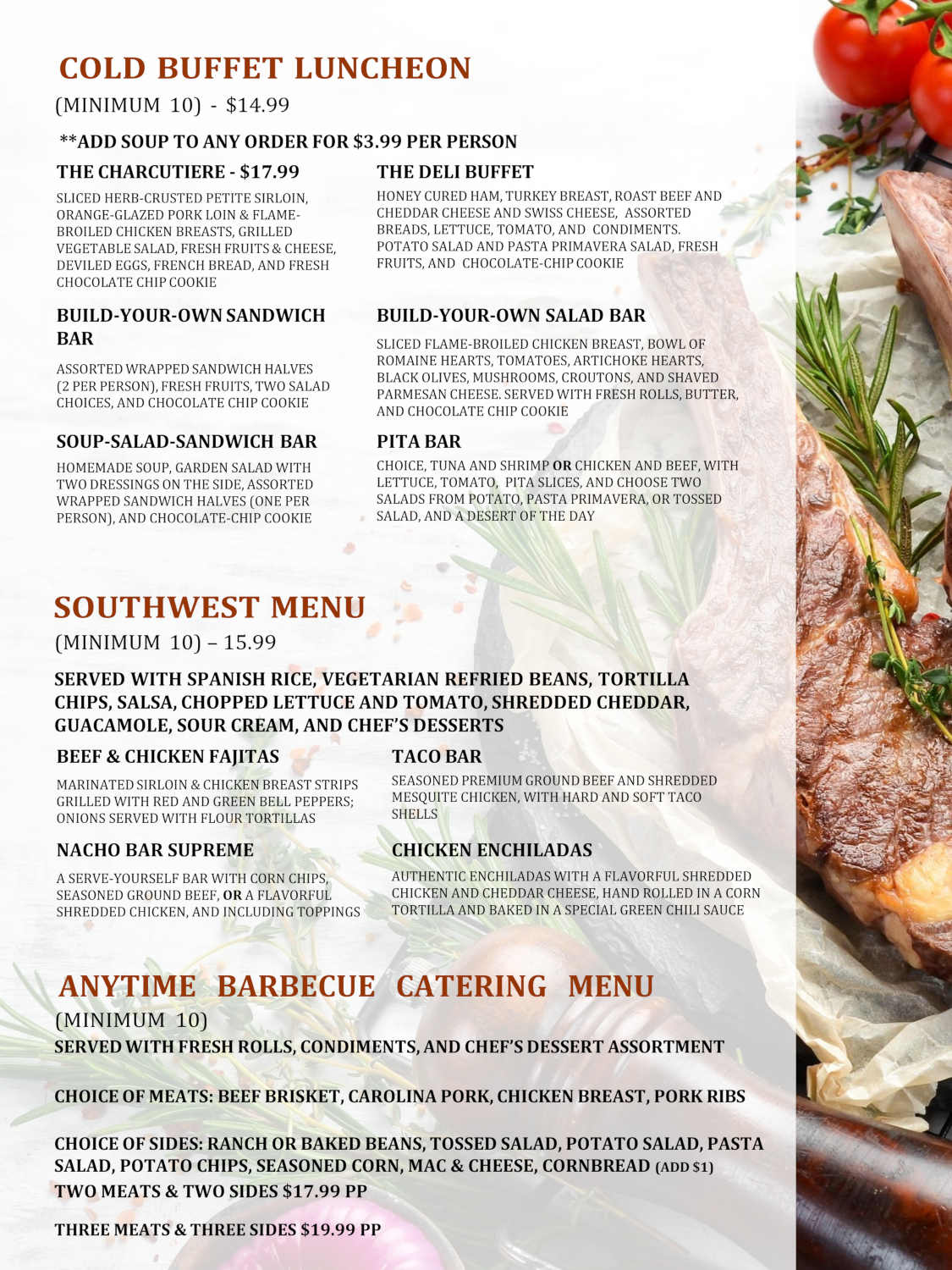 Corporate Catering Menu 6