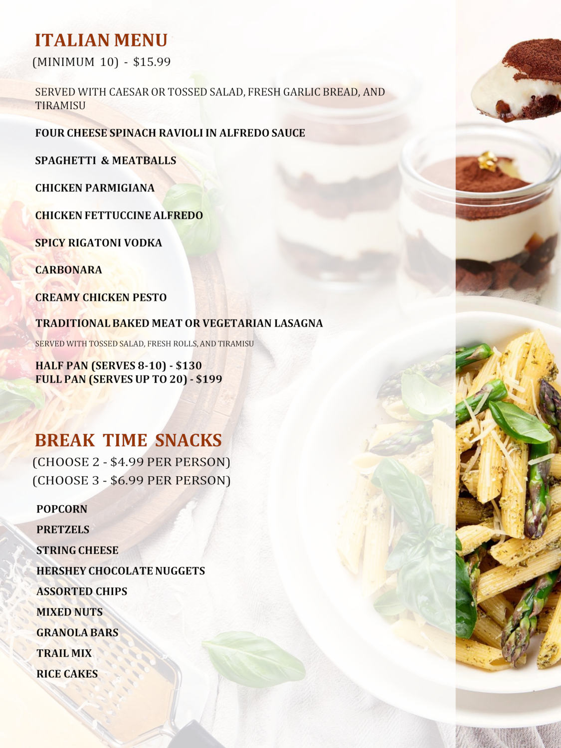 Corporate Catering Menu 8