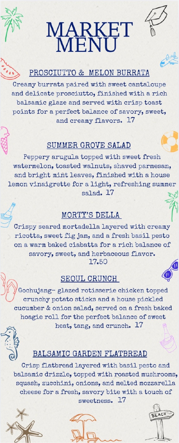 The Loyalist Market Menu