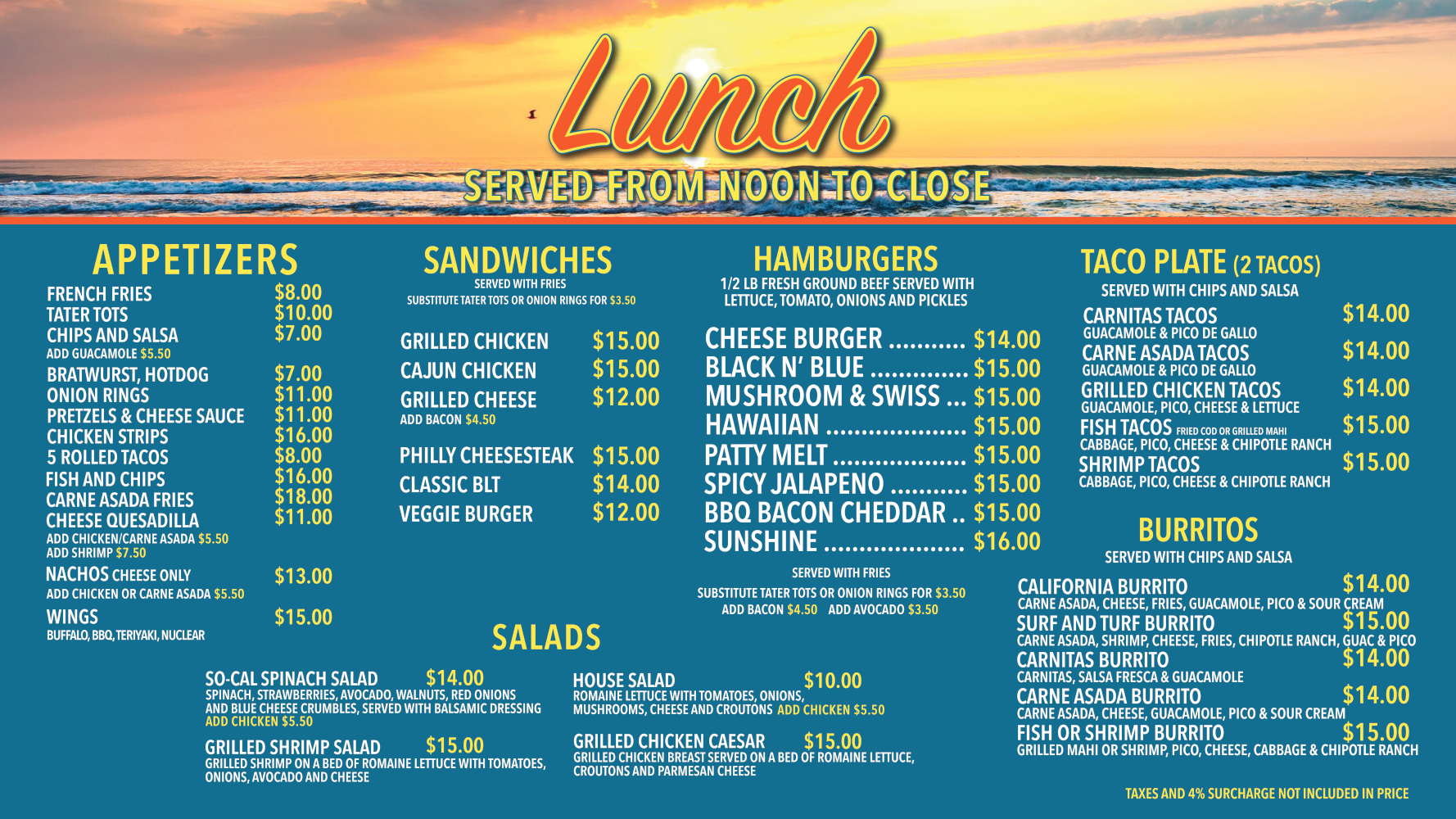 Food menu