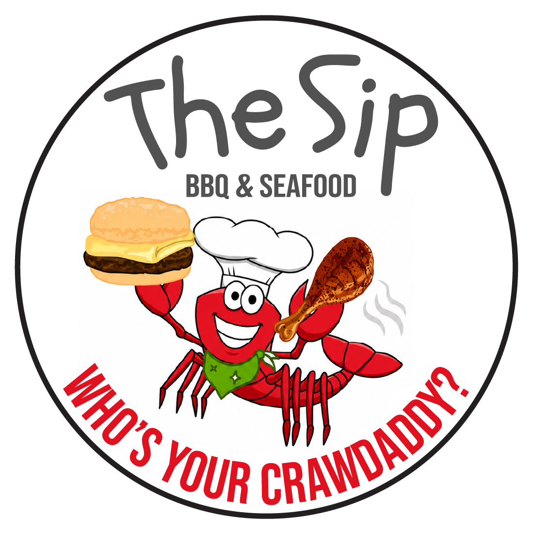 The Sip BBQ & Seafood Company logo top - Homepage