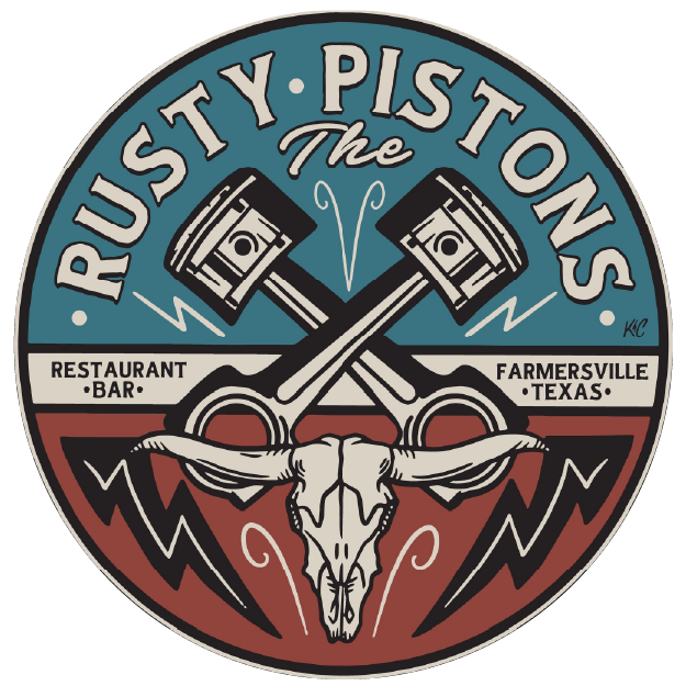 The Rusty Pistons logo top - Homepage