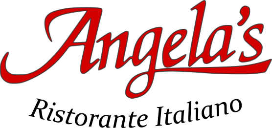 Angela's Pizzeria logo scroll