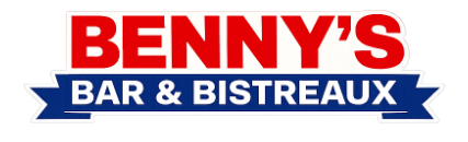 BENNY'S BAR & BISTREAUX logo top - Homepage