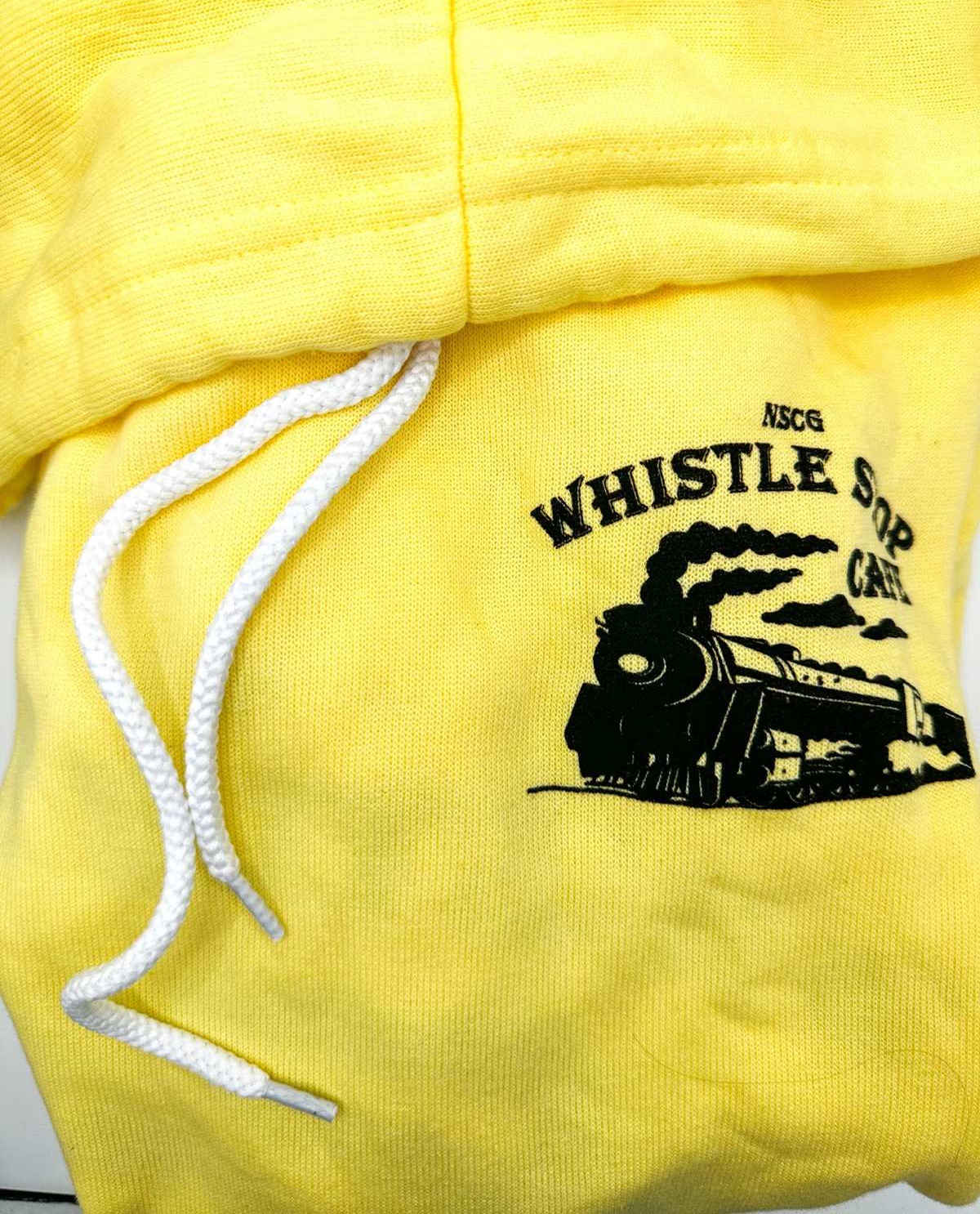 Hooded Sweatshirt yellow model 2