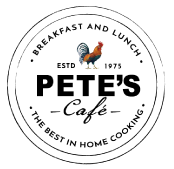 Pete's Cafe logo top - Homepage