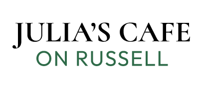 Julia's Cafe on Russell logo top - Homepage
