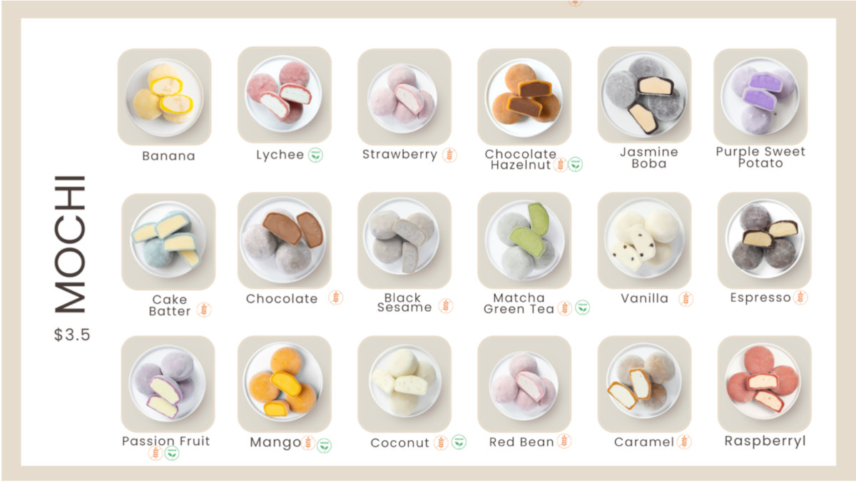 mochi various flavours
