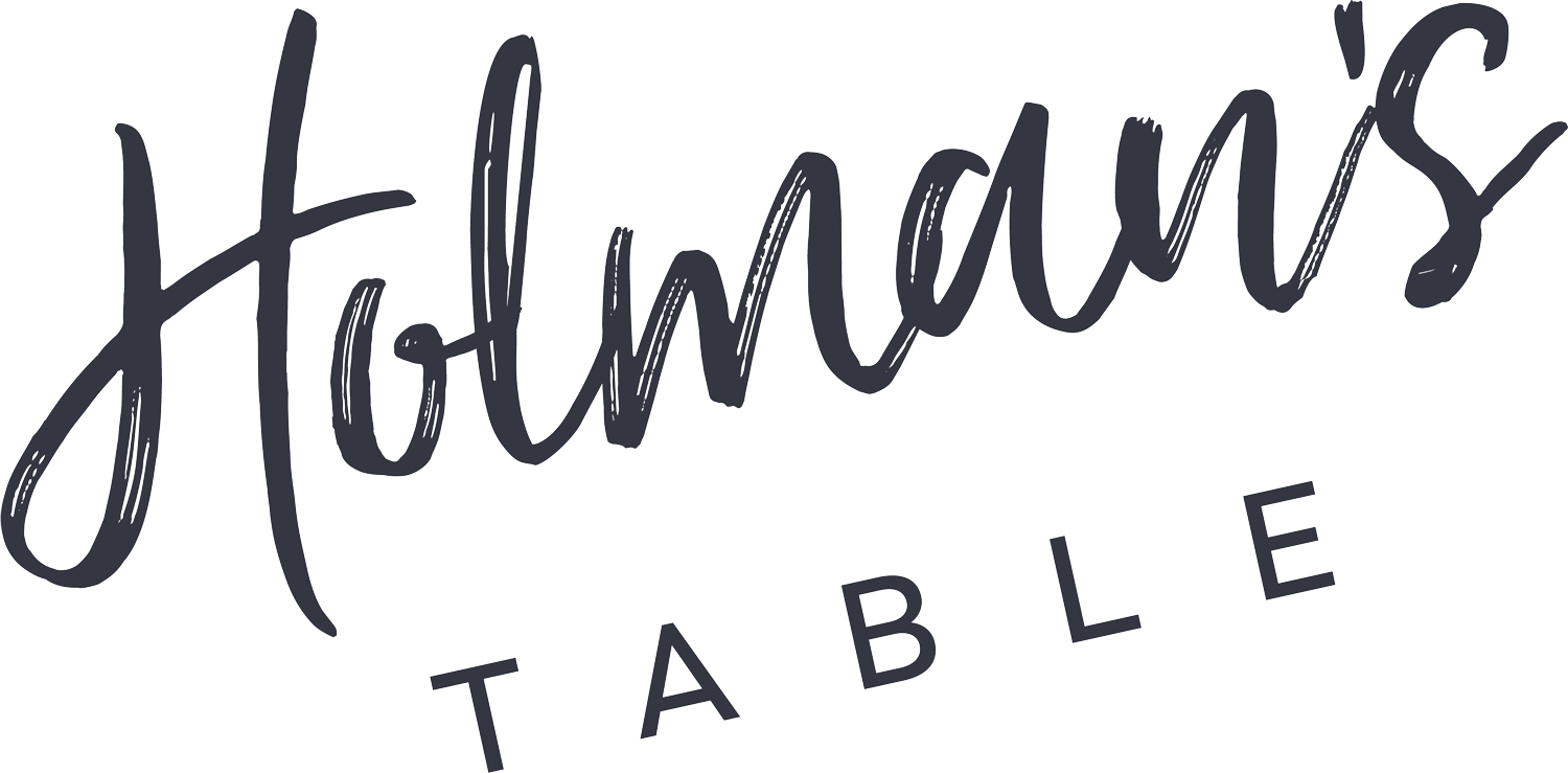 Holman's Table logo scroll