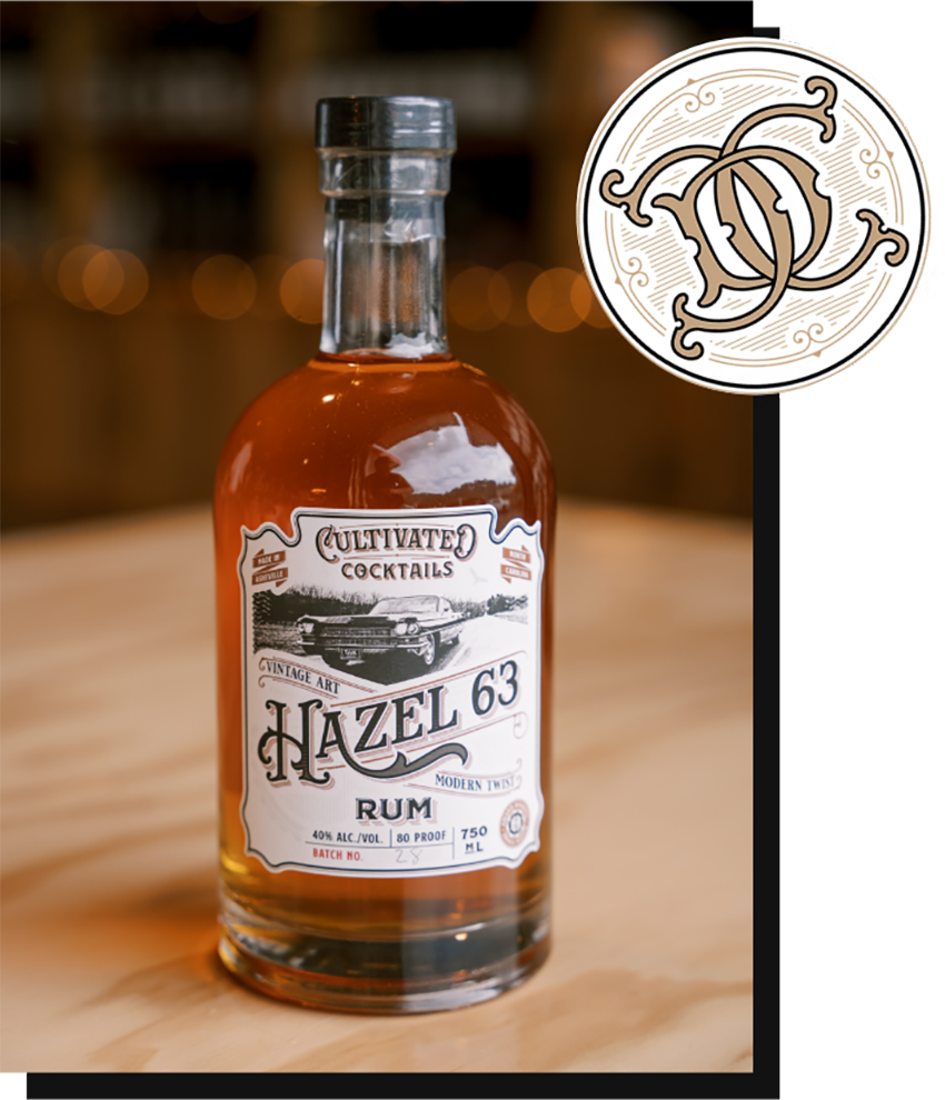 Hazel 63 Rum bottle