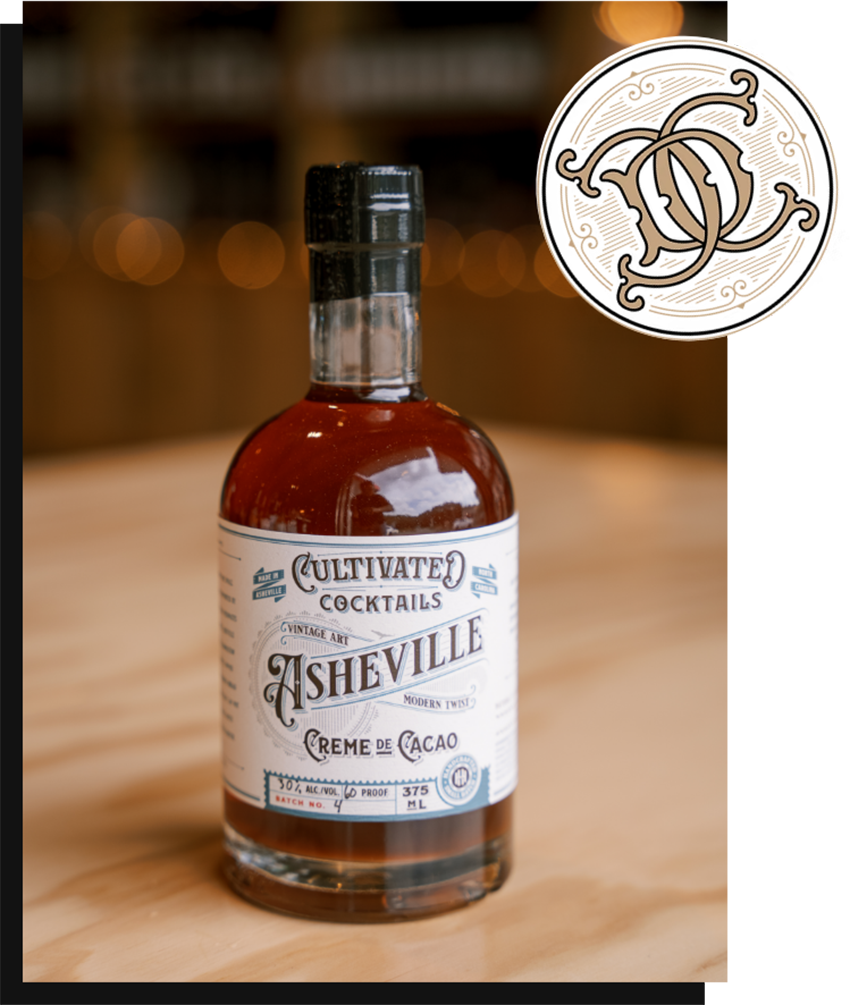 Asheville Crème de Cacao bottle