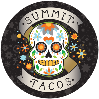 Summit Tacos logo scroll