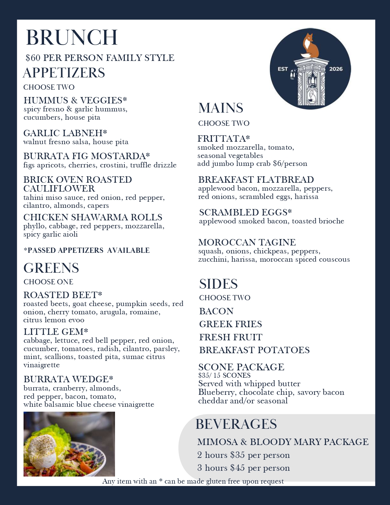 Brunch Menu