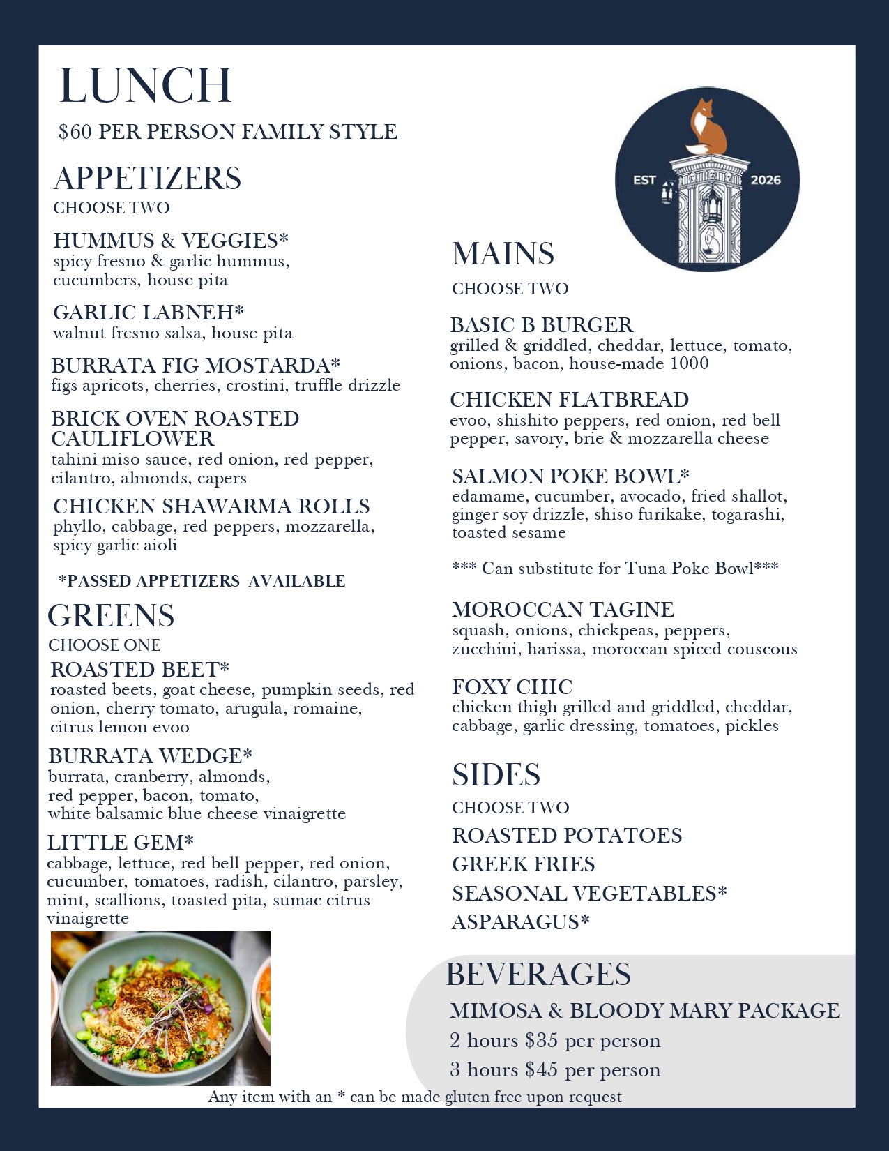 Lunch Menu