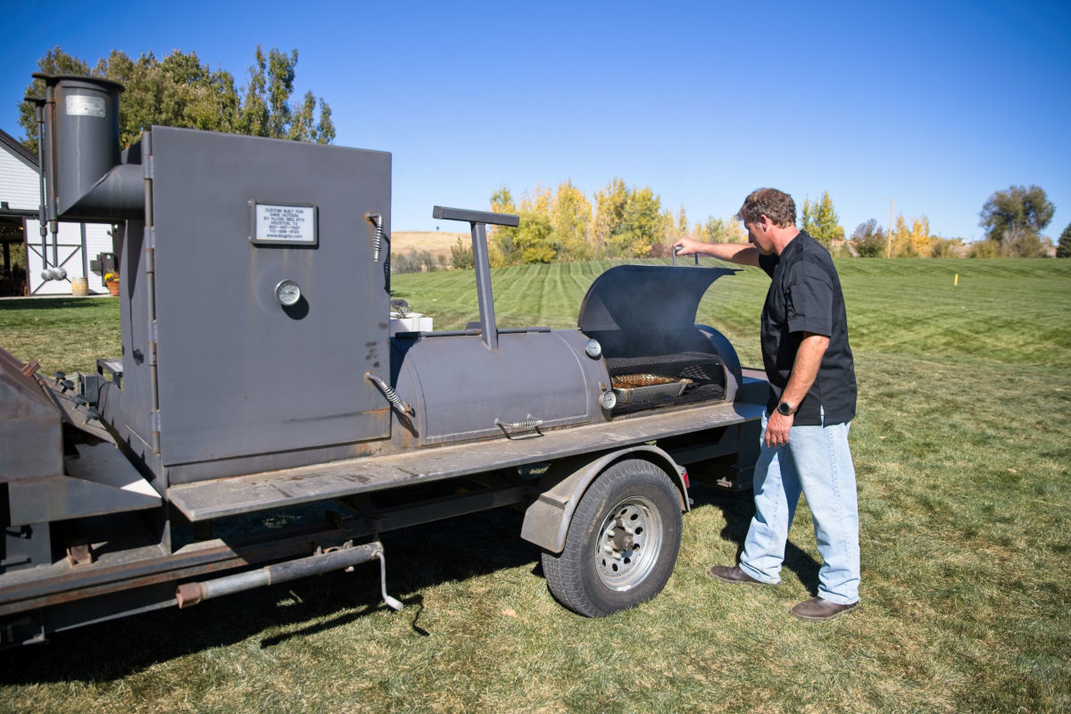 Chef working the BBQ