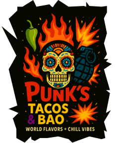 Punk's Tacos & Bao logo scroll - Homepage
