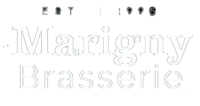 Marigny Brasserie logo scroll - Homepage