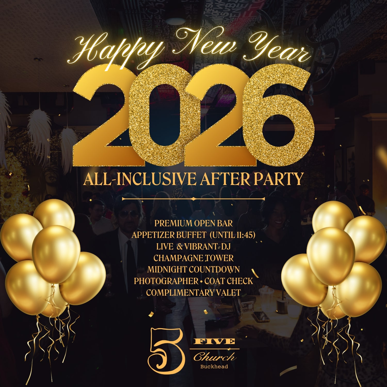 New Year Rooftop 2026 Flyer