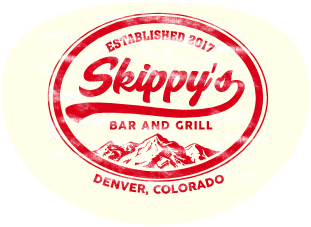 Skippy's Bar and Grill logo scroll