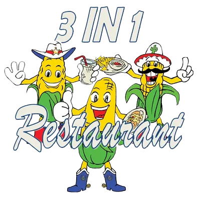 3 in 1 Restaurant logo top