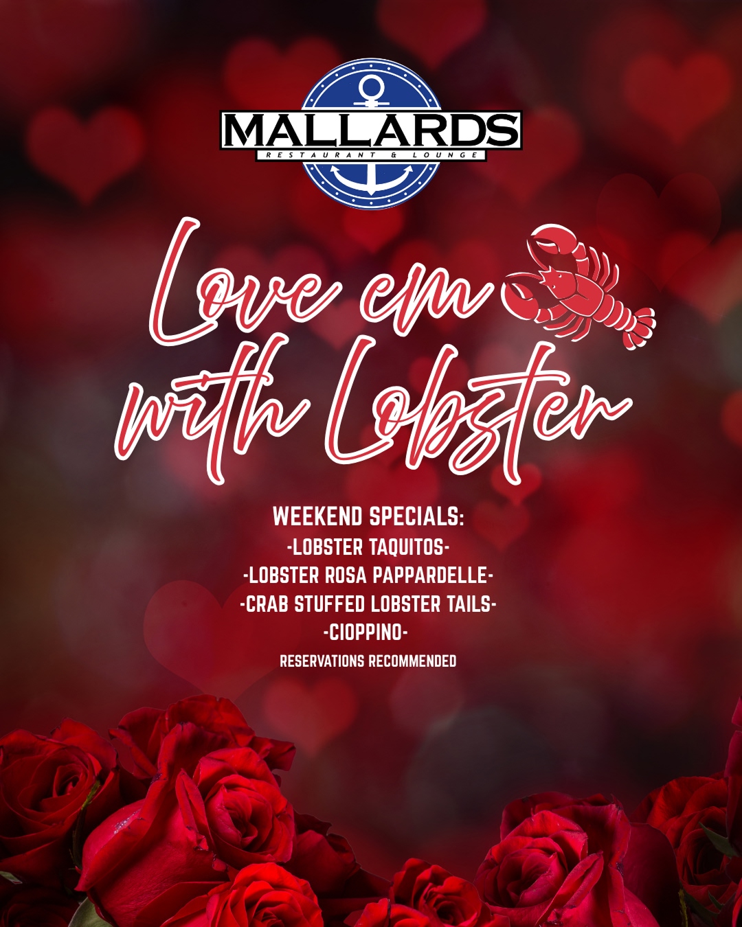 Love 'em with Lobster Weekend Specials