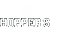 Hoppers Sports Grill logo scroll