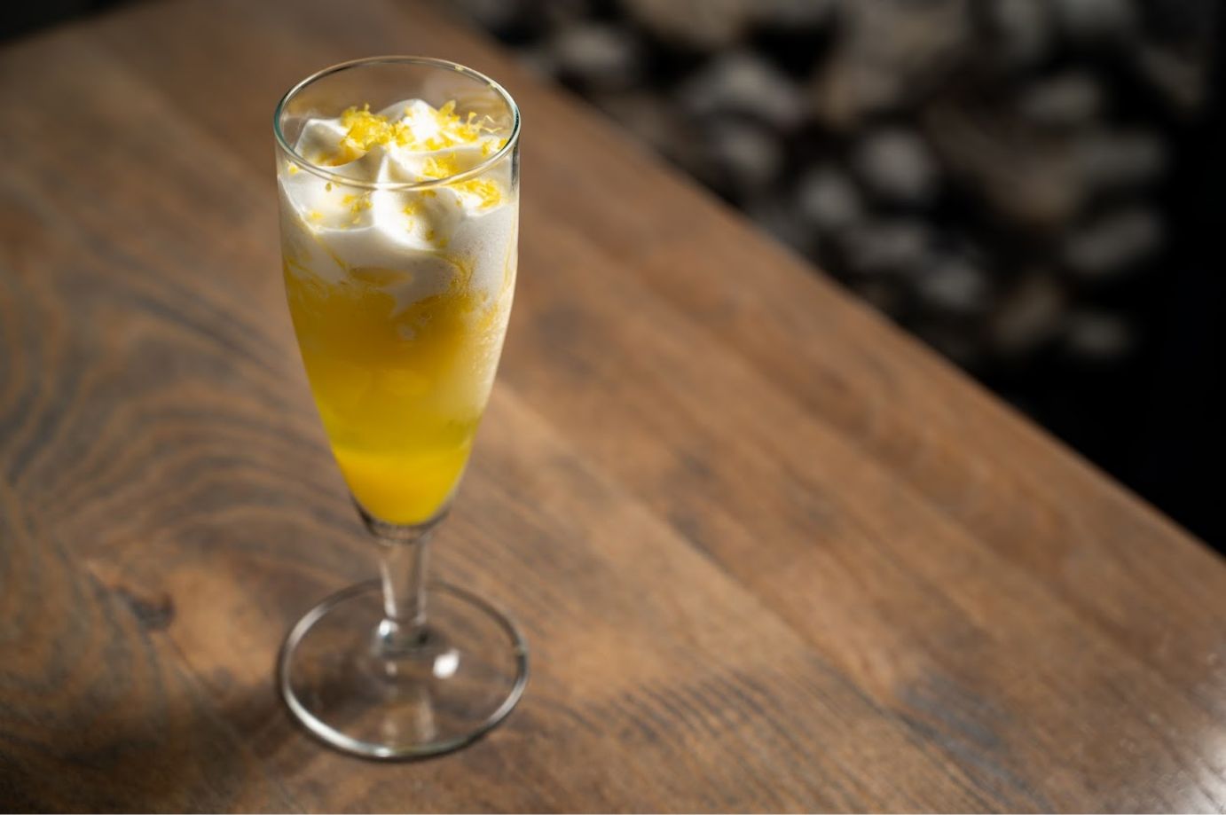 Lemon Gelato dessert served in a glass