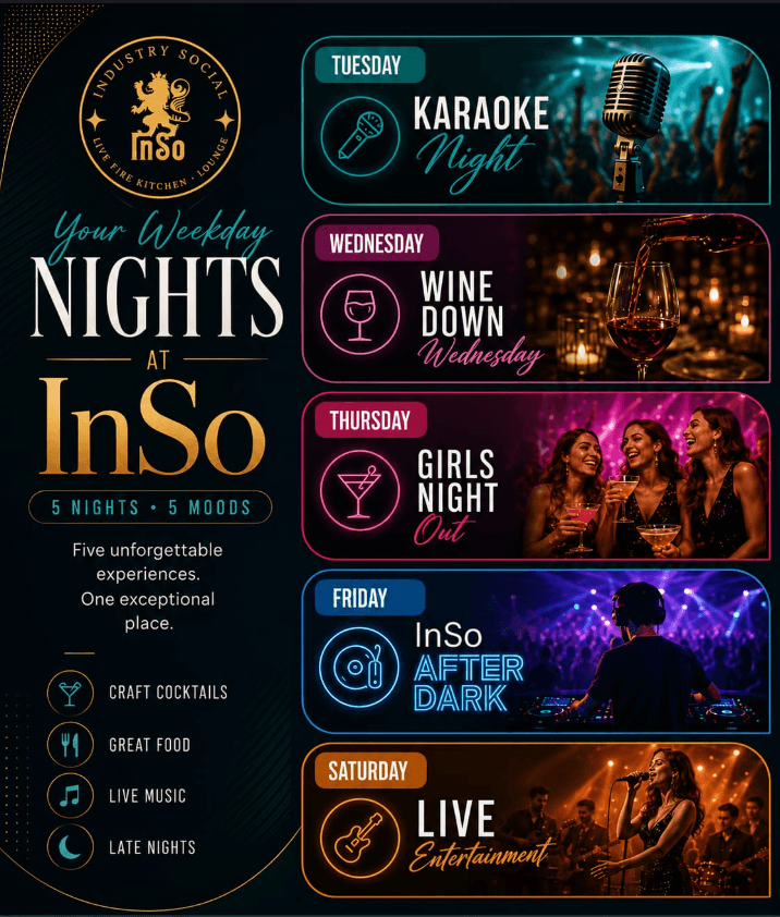 Weekday nights at InSo flyer