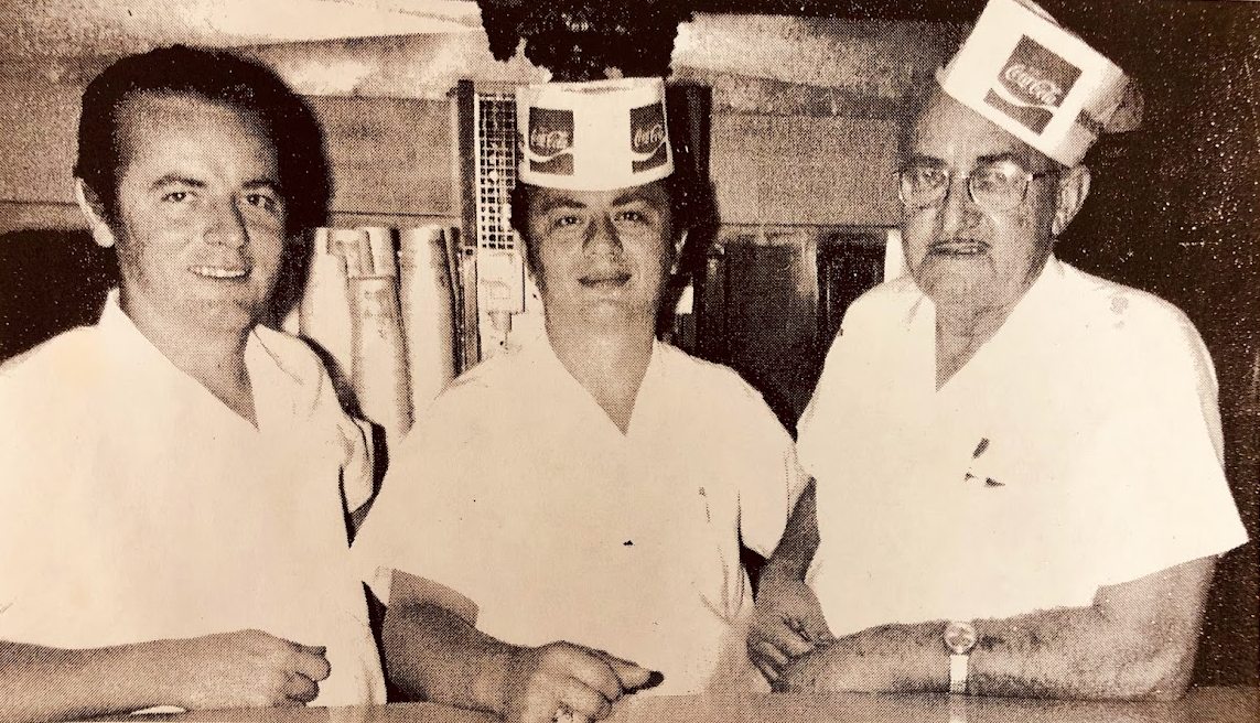 An old newspaper photo and article featuring Mr. Barbecue’s founders