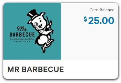 Mr barbecue gift card
