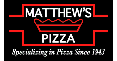 Matthew's Pizzeria logo scroll - Homepage