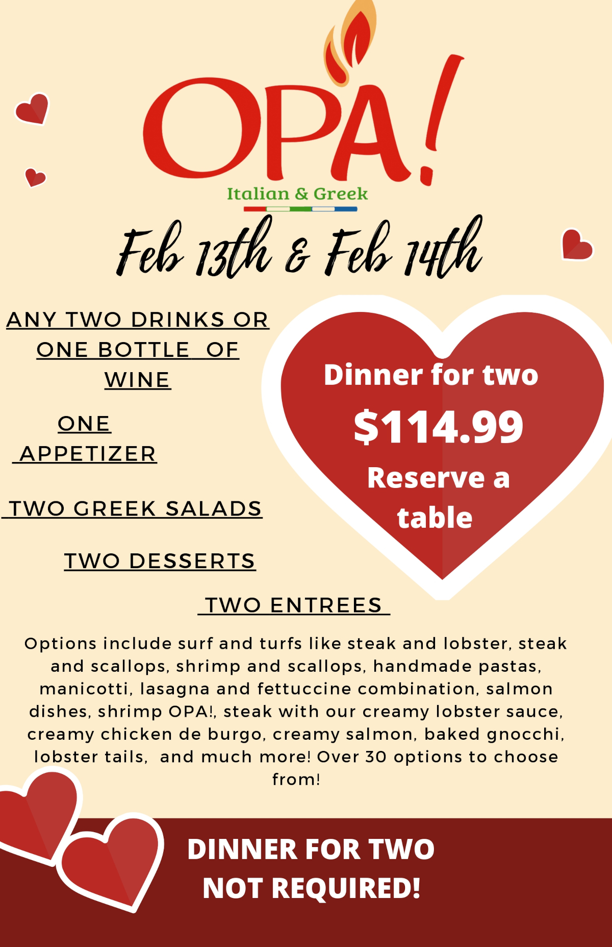 OPA February 13th and 14th flyer