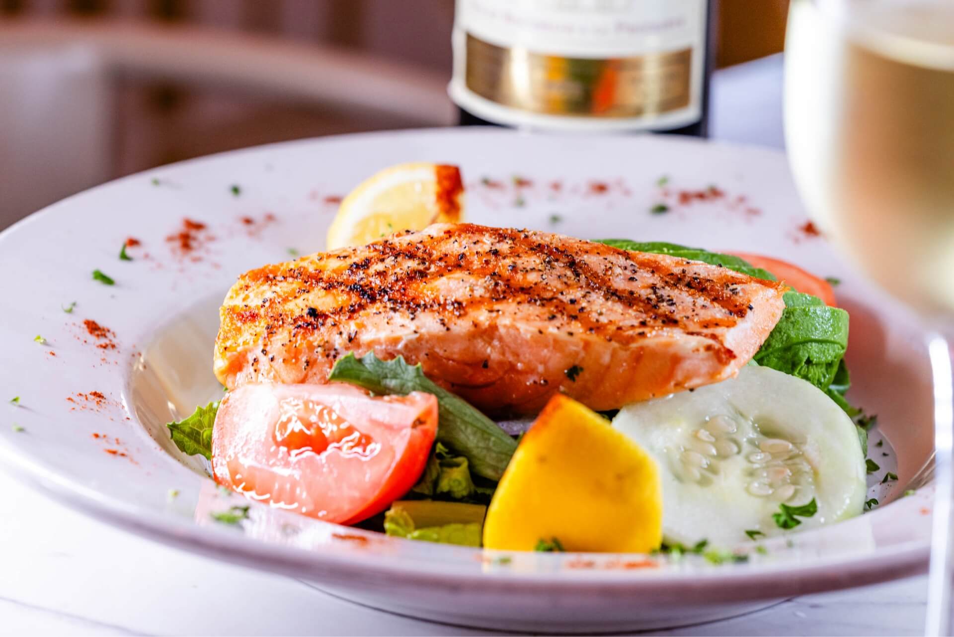 grilled salmon fillet
