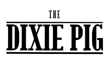 The Dixie Pig Rock Hill logo scroll