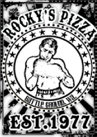 Rocky's Pizza logo top