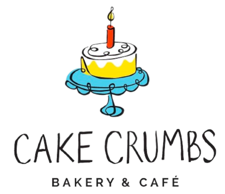 Cake Crumbs Bakery & Cafe logo scroll