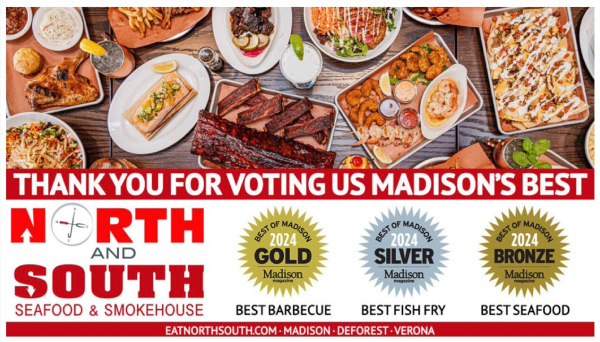 We won Best of Madison x 3! - Best BBQ | Best Fish Fry | Best Seafood