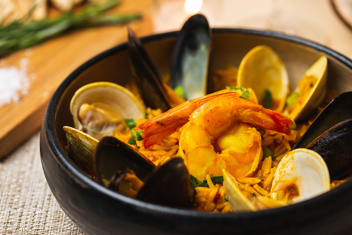 Seafood orzotto