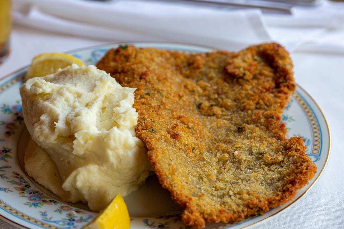 Chicken Milanese with mashed potatoes