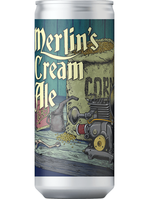 Merlins Cream Ale beer can