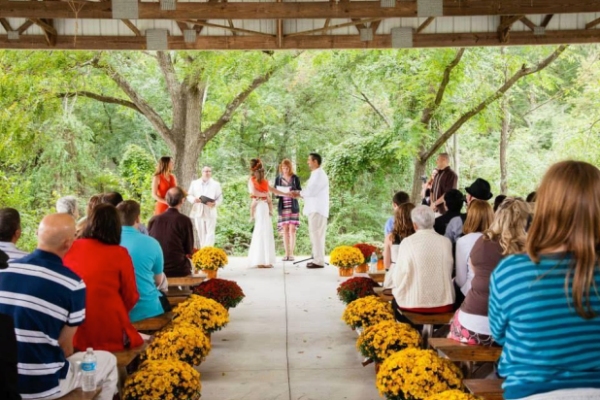Wedding ceremony at Appel Farm