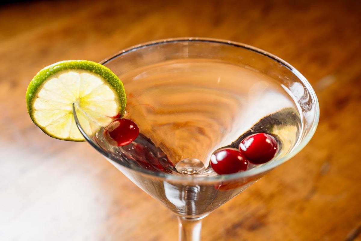 martini cocktail, close up