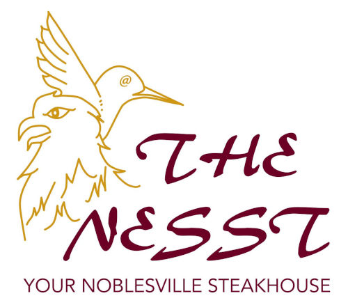The Nesst of Noblesville logo scroll