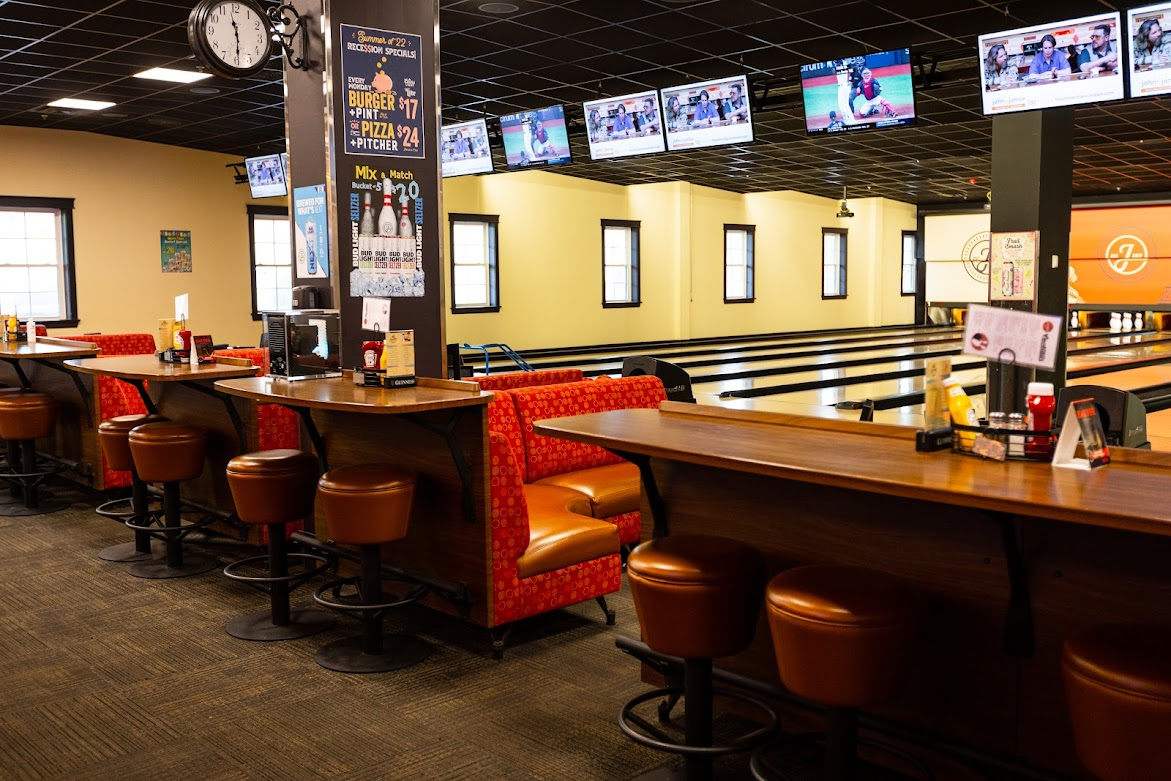 bar and bowling lanes