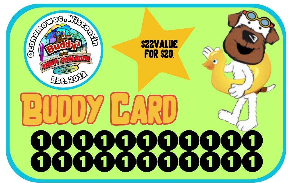 Beach Bungalow Buddy Card flyer