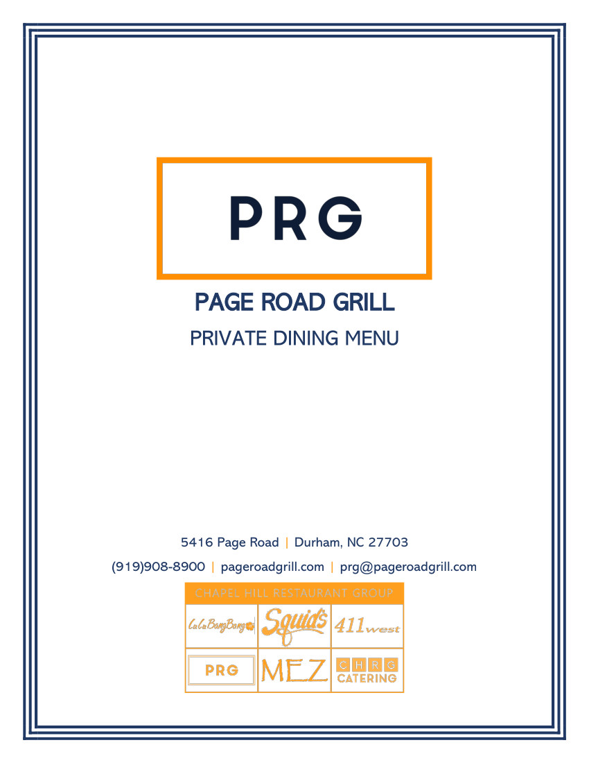 Parivate dining menu 1