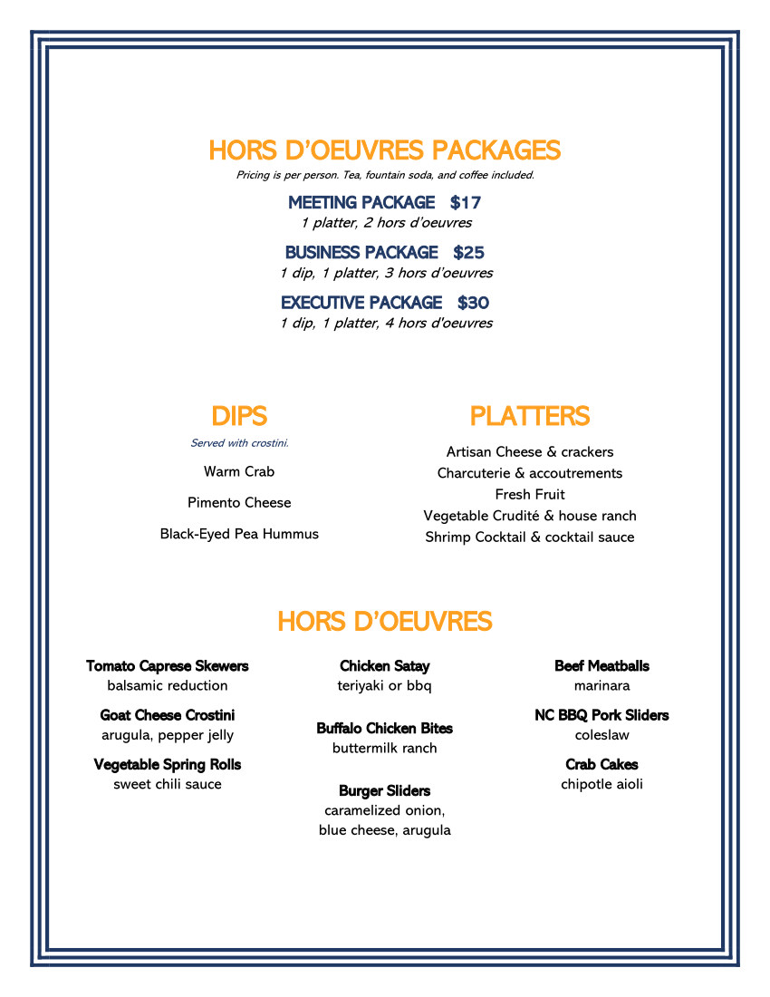 Parivate dining menu 3